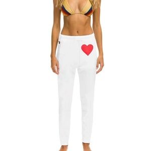 Aviator Nation Heart Stitch Jogger sweatpants NWT